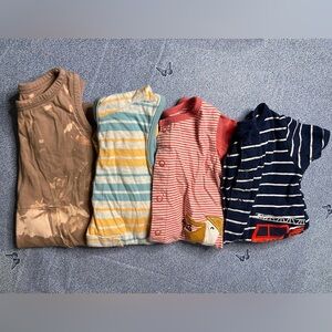LOT OF 4 Toddler Boys Rompers Creepers Spring Summer Carters 12 Months